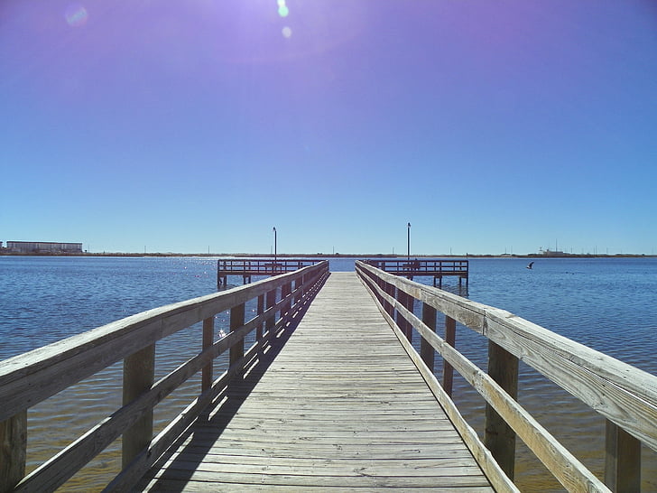 Pier, Gulf, vesi, Santa rosa ääni, pilings, Shoreline