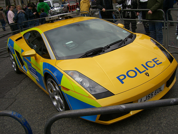 Lamborghini gallardo, politsei, sõiduki, eksootiline, auto, Londoni politsei, klassikaline