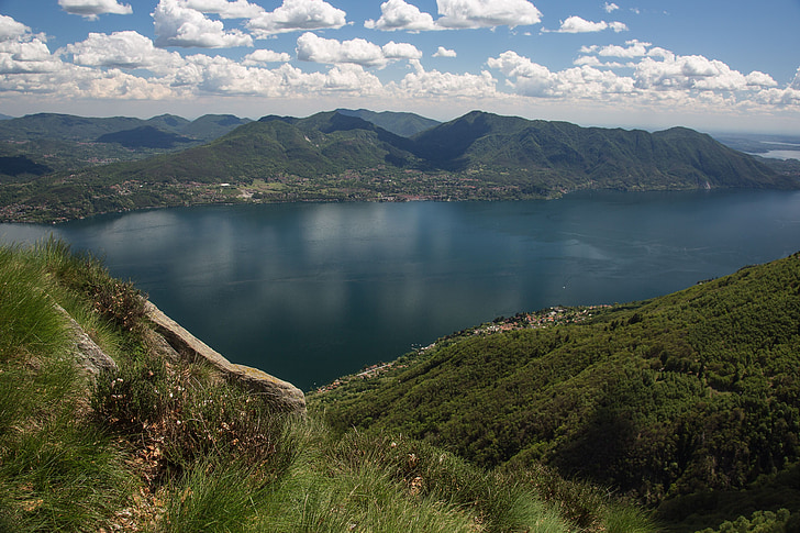 jezero, Lago maggiore, svátek, krajina