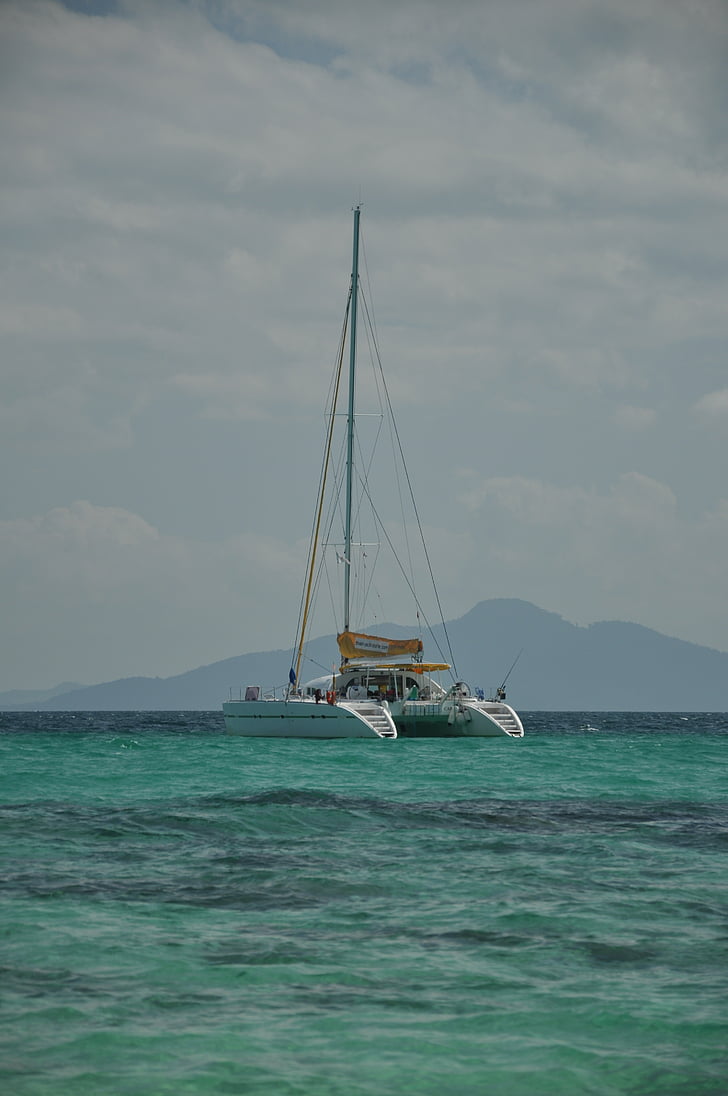 catamaran, boat, thailand, water, ocean, sea, vacation