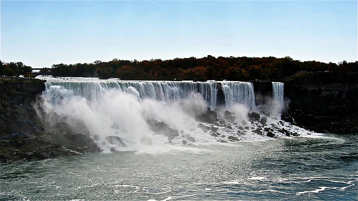 landschap, rivier, water, NiagaraFalls, natuur, waterval, Lake
