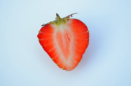 jordbær, frugt, mad, frisk, sund, rød, økologisk