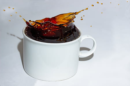coffee cup, cup, coffee, cafe, spray, drip, movement