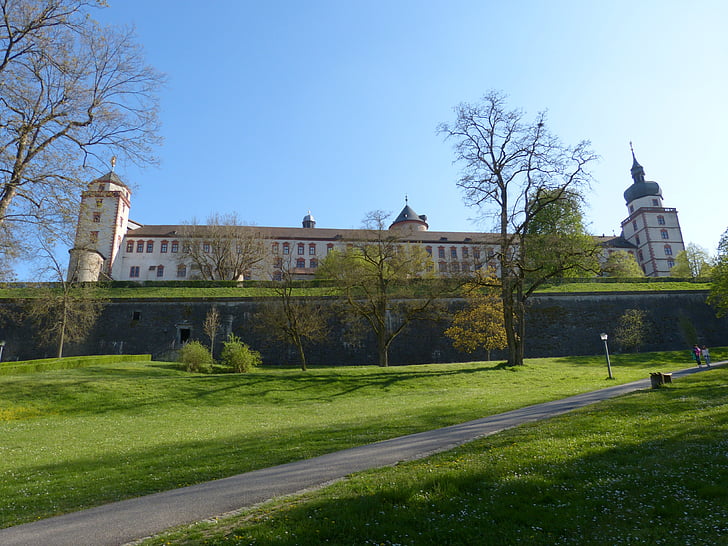 Würzburg, Bavière, francs suisses, forteresse, Château, fixe, Marienberg