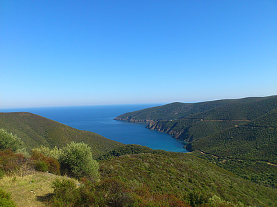 Sithonia, Grecia, Halkidiki, mar, montañas, Reservados, naturaleza