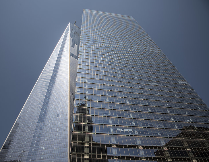 one world trade Centre, Manhattan, Torres, szkło, niebo, Architektura, biura