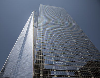 un WTC, Manhattan, Torres, vidre, cel, arquitectura, oficines