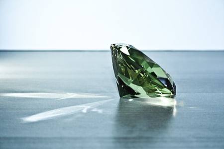 diamant, Glas steen, grijs, groen, breking