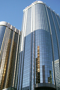 Calgary, siluets, Debesskrāpis, arhitektūra, Kanāda, ēka