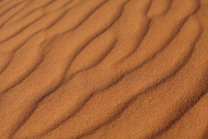 sand, desert, stone, pebble, wind, traces, lines