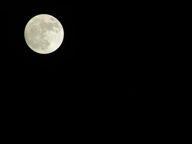 Księżyc, Supermoon, noc, zimowe, Moonlight, Pełnia księżyca, Celestial