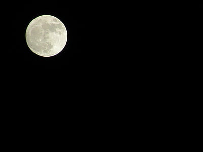 månen, supermoon, natt, Vinter, måneskinn, fullmåne, himmelsk