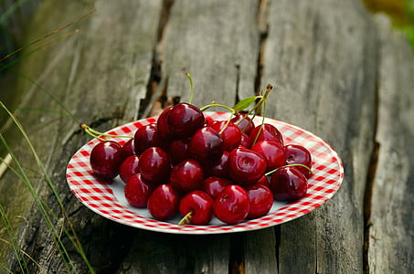 bobice, trešnje, berbe višnje, Krupni plan, ukusna, hrana, voće