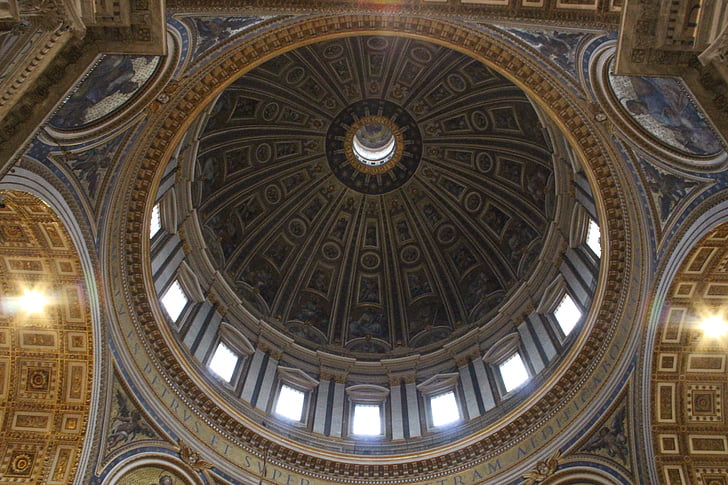купол, до базиліки Святого Петра, Церква, Купольні всередині, Католицька