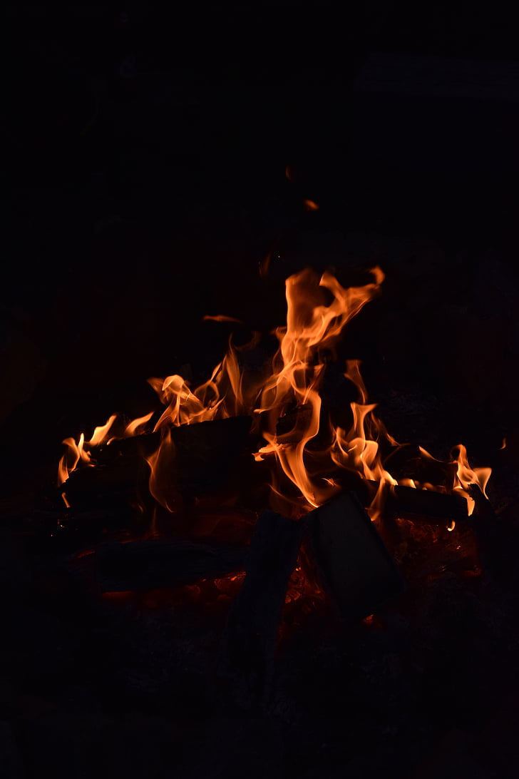 fire, burn, hot, temperature, flame, barbecue, embers