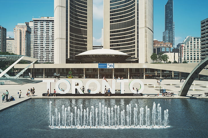 Toronto city hall, Balai kota baru, Toronto, Kanada, arsitektur, fasad, Ontario