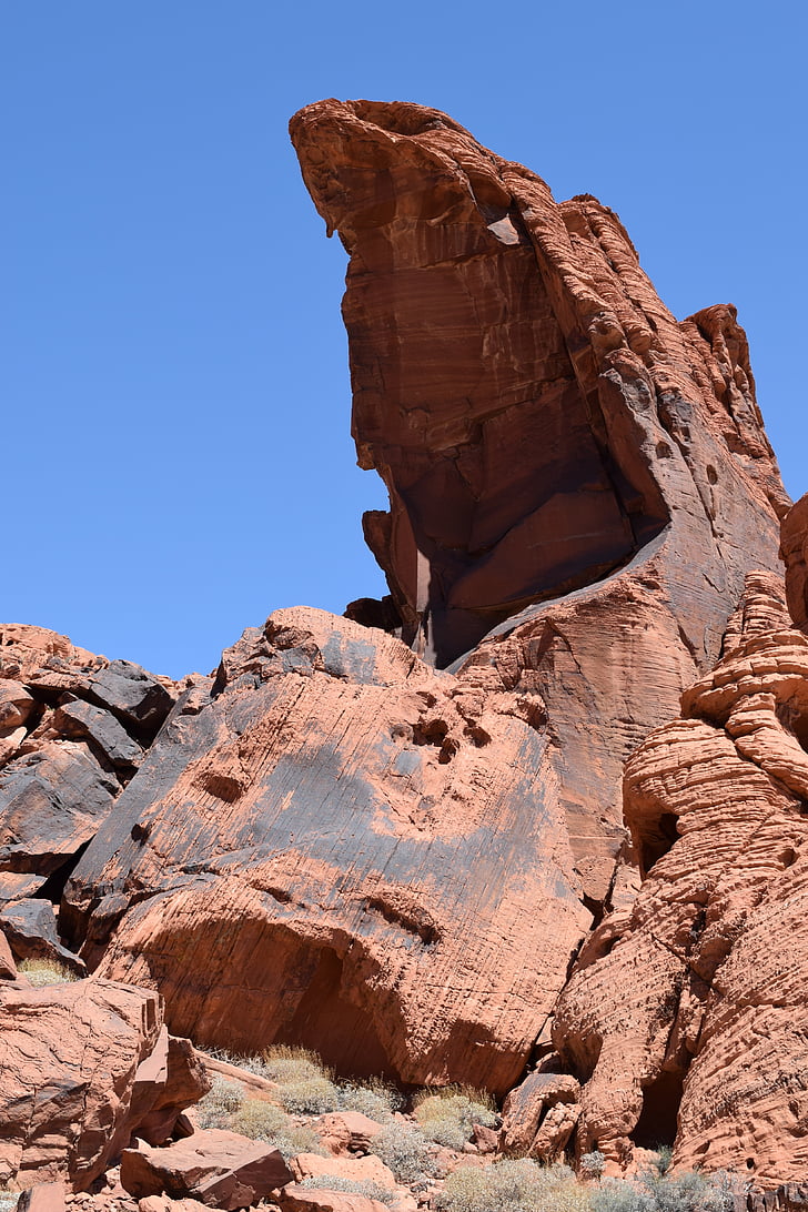 Desert, kallioperään, valley of fire, geologia, Nevada, hiekkakivi, massiivinen irtoaminen