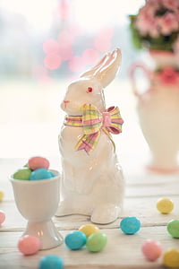 复活节, 小兔子, 糖果, 粉色, 粉彩, 兔子, 假日