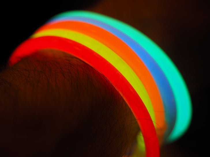 Glow stick, coloré, lumière, Couleur, lumières, éclairage, Déco