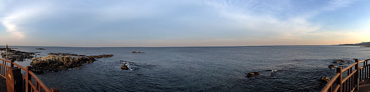 panorama, sea, republic of korea, homigot