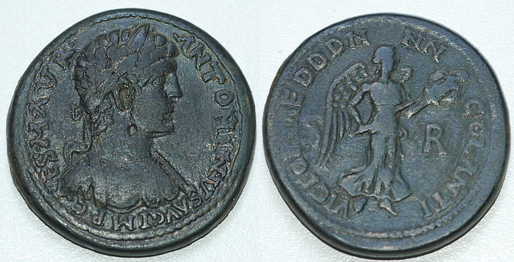 mince, sestercií, bronz
