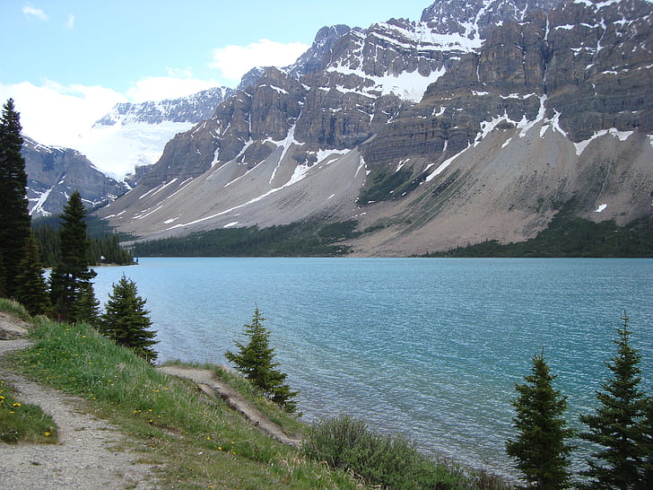 più, montagne, Canada, paesaggio, acqua, blu, natura