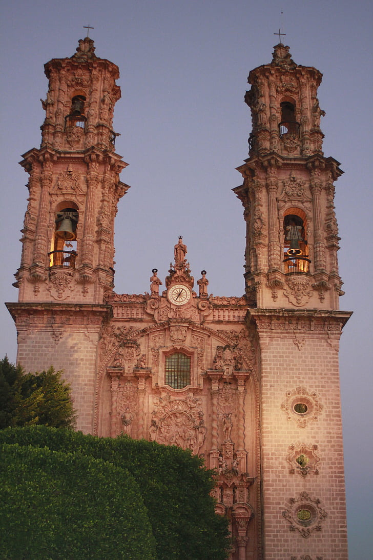 Taxco, Guerrero, Mehhiko, Cathedral, Santa prisca, kirik, arhitektuur