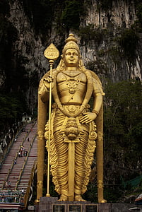 batu caves, malaysia, kuala lumpur, landmark, gold, spirituality, southeast