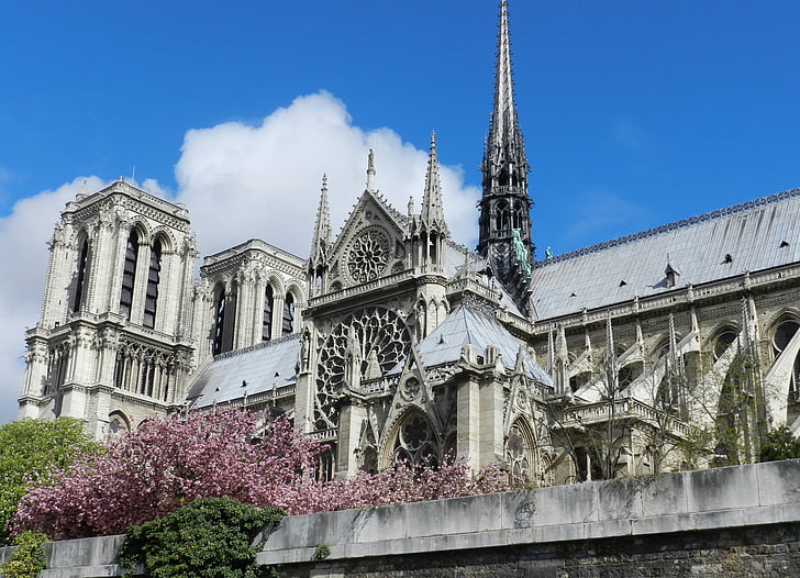 Paris, Notre dame, Cathedral, Seine-floden