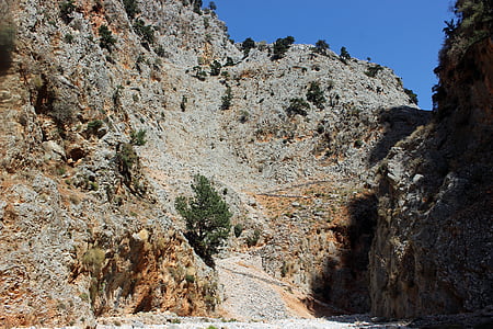 aradena, tarpeklis, Kreta, Graikija, kelias, takas, akmenų