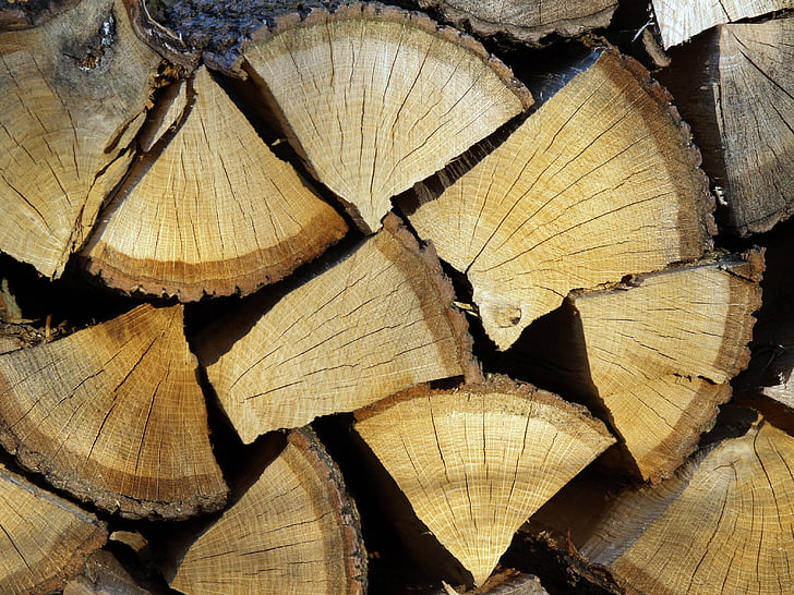 wood, prism, stump, ripped firewood, fuel, pattern, background