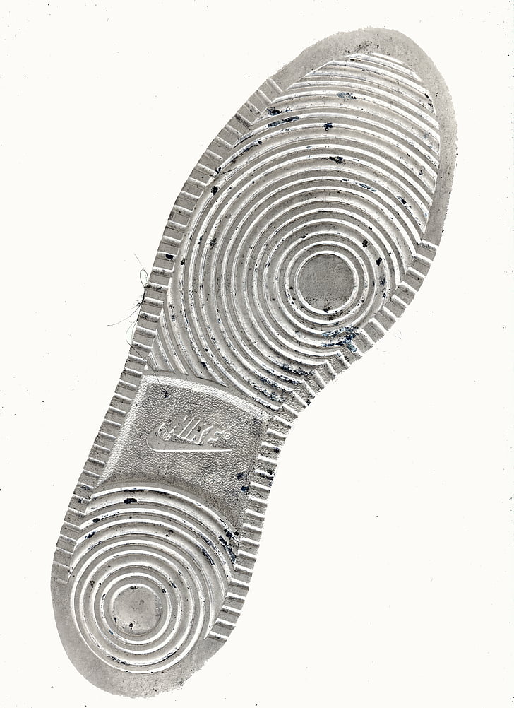 sko, sål, batch print, fodaftryk, Nike, relief, profil
