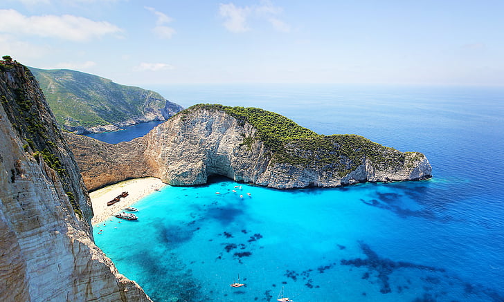 Zakynthos, Kreikka, haaksirikko beach, Coast, Beach, sininen, Sea