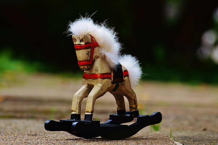 rocking horse, đồ chơi, ngựa gỗ, trẻ em, gỗ, chơi, đồ chơi trẻ em