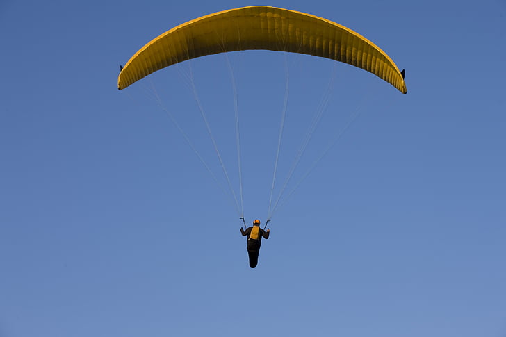 Paraglider, skärmflygning, fluga, Sky, Float, dom, idrott