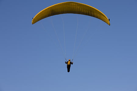 滑翔伞, 滑翔伞, 飞, 天空, 浮法, dom, 体育