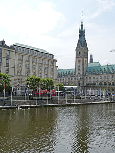Amburgo, città di Hanseatic, architettura, punto di riferimento, storicamente, Municipio, costruzione