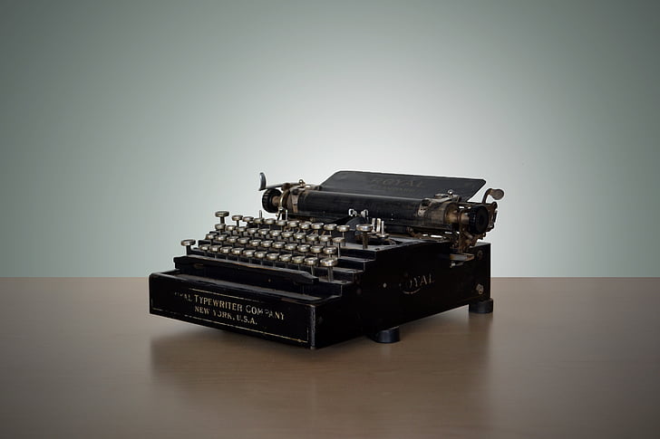vintage, skrivemaskine, skrive, New york, bogstaver, bogtryk, blæk