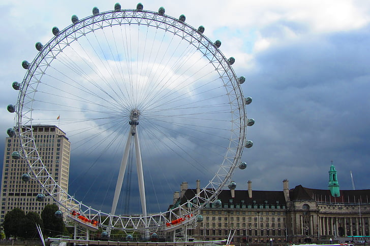 Lontoo, Londo, London Eye-maailmanpyörä, Englanti, Iso-Britannia, Iso-Britannia, arkkitehtuuri