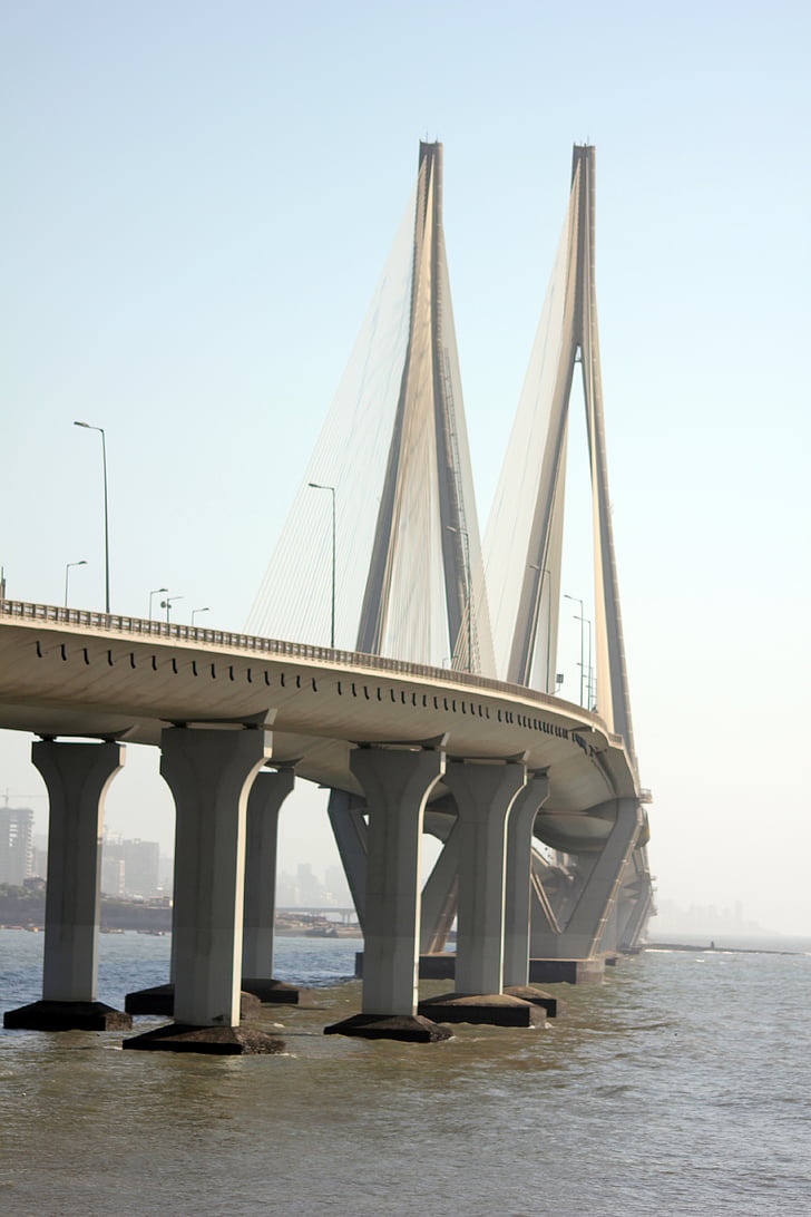 jembatan suspensi, Mumbai, Jembatan, laut