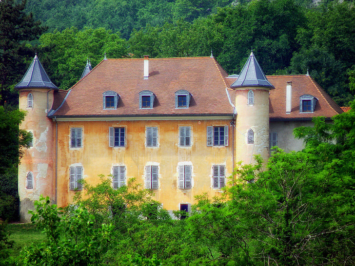 Chateau de bornes, Frankrike, slottet, historiske, historiske, gamle, arkitektur