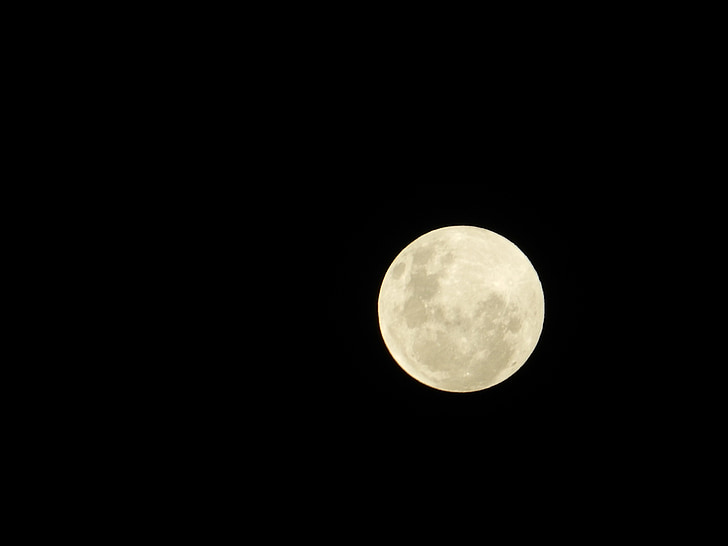 pilns mēness, naktī, daba, Astro