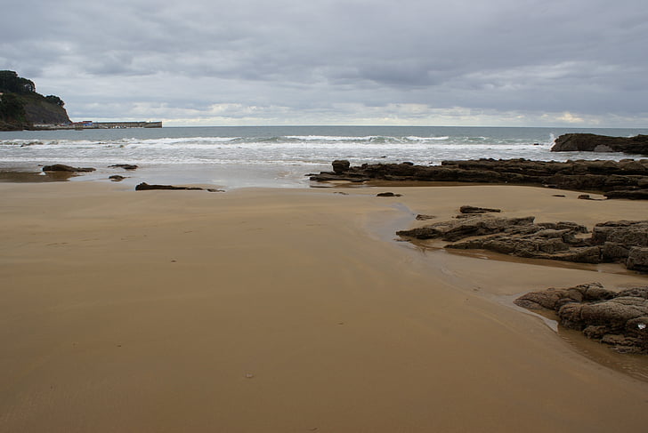 Plaża, Tide, piasek, morze, linia brzegowa, Natura, fala