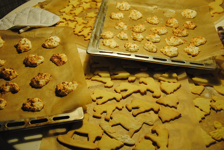 cookie, bagværk, Sød, Christmas cookies, små kager, jul, Bageri