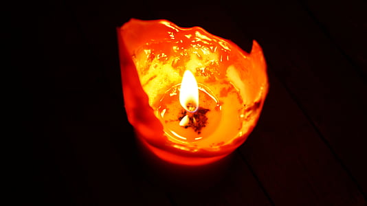 candle, light, night, flame, candlelight, atmospheric