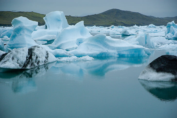 aisbergs, Islande, šļūdonis, Arktika, ledus, daba, aisbergs - ledus veidošanās