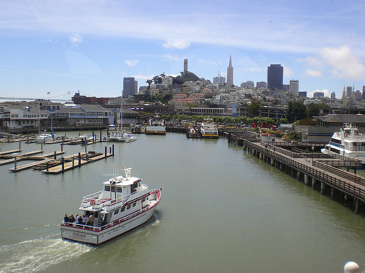 Сан Франциско, град, океан, Хил, пристанище