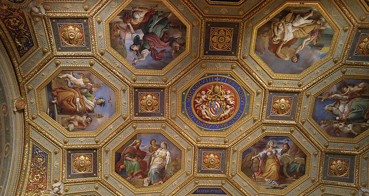 rome, vatican, museum, ceiling