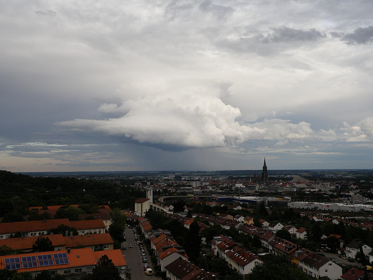 Ulm, l'Outlook, Parcialment ennuvolat, núvol, Castell de Münster