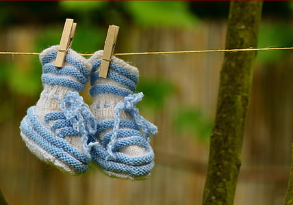 Baby, băiat, Salut, naștere, Baby pantofi, tricotate, cadou
